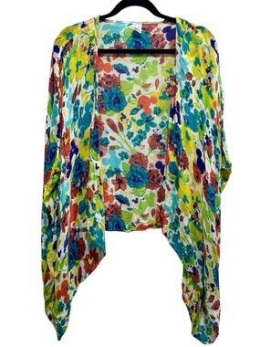 Disney Parks Hidden Mickey Floral Kimono Cover Up OS Retired